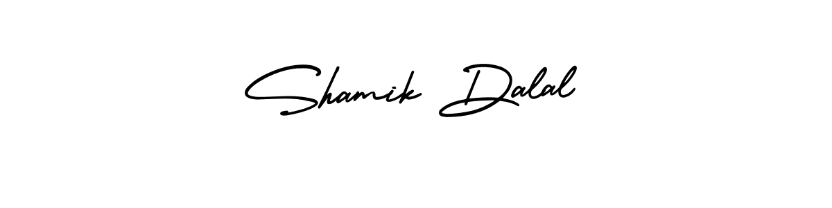 Shamik Dalal stylish signature style. Best Handwritten Sign (AmerikaSignatureDemo-Regular) for my name. Handwritten Signature Collection Ideas for my name Shamik Dalal. Shamik Dalal signature style 3 images and pictures png