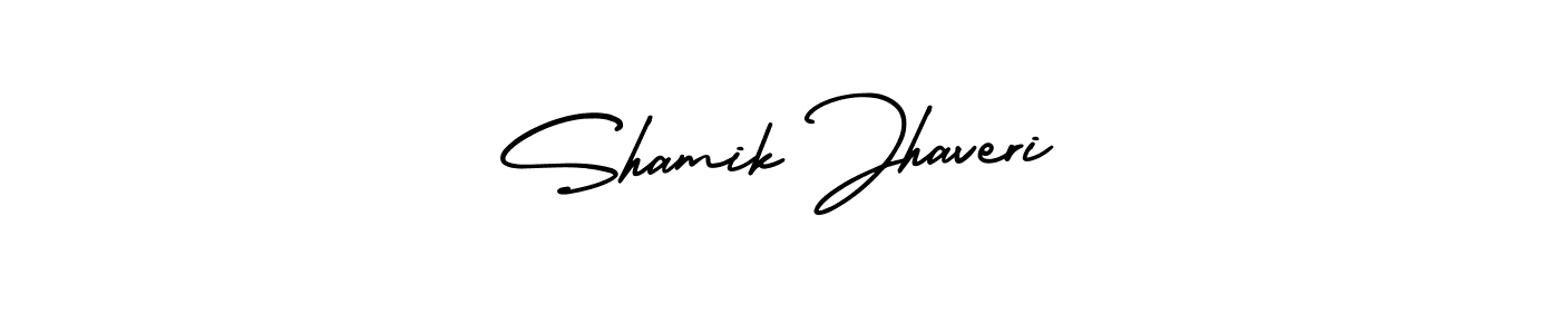 if you are searching for the best signature style for your name Shamik Jhaveri. so please give up your signature search. here we have designed multiple signature styles  using AmerikaSignatureDemo-Regular. Shamik Jhaveri signature style 3 images and pictures png