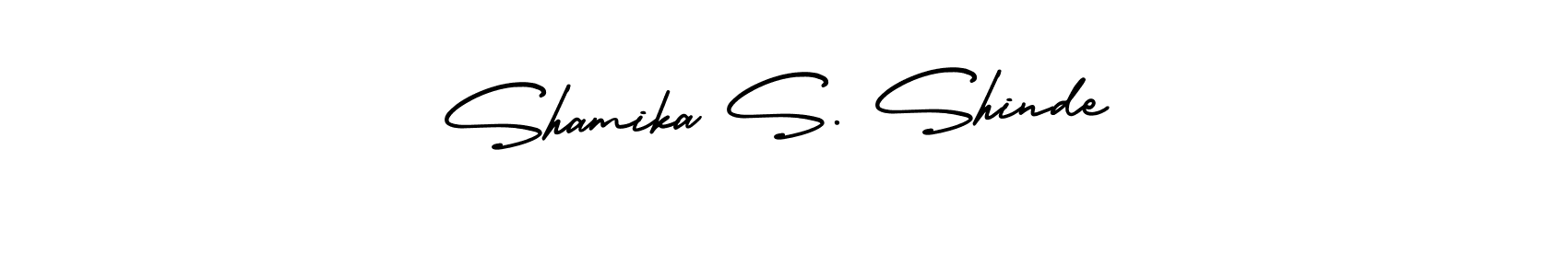 Similarly AmerikaSignatureDemo-Regular is the best handwritten signature design. Signature creator online .You can use it as an online autograph creator for name Shamika S. Shinde. Shamika S. Shinde signature style 3 images and pictures png