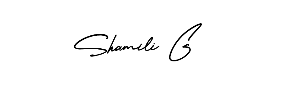 Make a beautiful signature design for name Shamili G. Use this online signature maker to create a handwritten signature for free. Shamili G signature style 3 images and pictures png