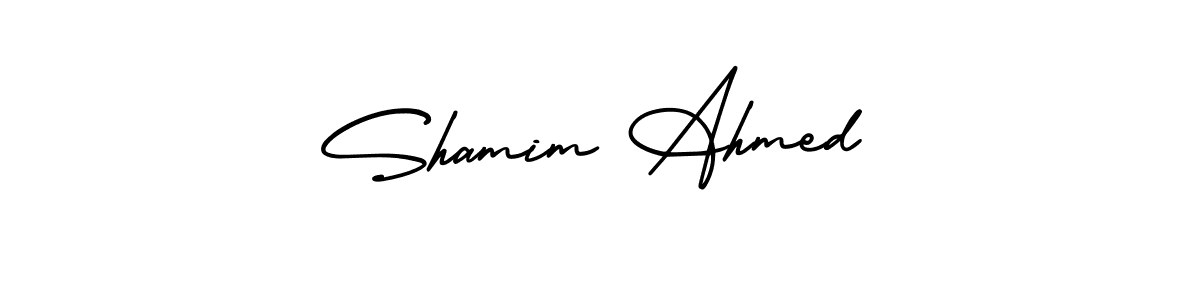 Shamim Ahmed stylish signature style. Best Handwritten Sign (AmerikaSignatureDemo-Regular) for my name. Handwritten Signature Collection Ideas for my name Shamim Ahmed. Shamim Ahmed signature style 3 images and pictures png