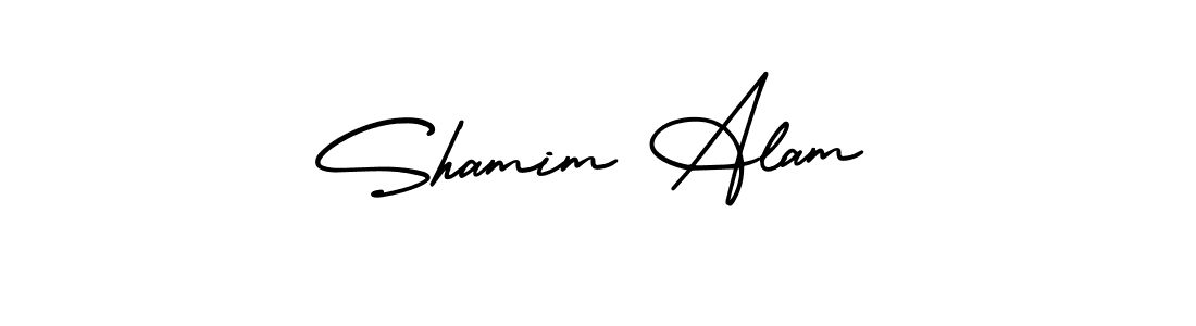 How to Draw Shamim Alam signature style? AmerikaSignatureDemo-Regular is a latest design signature styles for name Shamim Alam. Shamim Alam signature style 3 images and pictures png