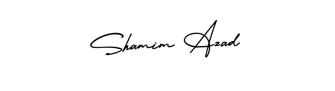 Design your own signature with our free online signature maker. With this signature software, you can create a handwritten (AmerikaSignatureDemo-Regular) signature for name Shamim Azad. Shamim Azad signature style 3 images and pictures png