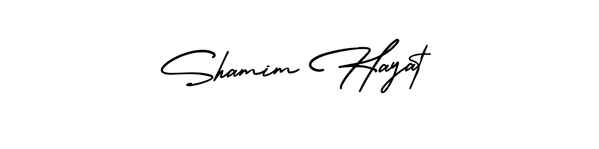 Shamim Hayat stylish signature style. Best Handwritten Sign (AmerikaSignatureDemo-Regular) for my name. Handwritten Signature Collection Ideas for my name Shamim Hayat. Shamim Hayat signature style 3 images and pictures png