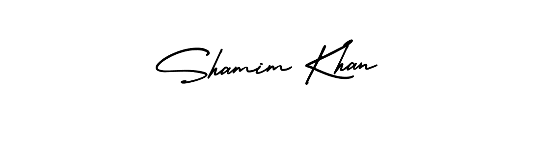 Create a beautiful signature design for name Shamim Khan. With this signature (AmerikaSignatureDemo-Regular) fonts, you can make a handwritten signature for free. Shamim Khan signature style 3 images and pictures png