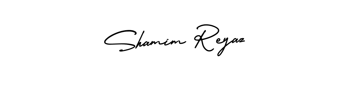 Make a beautiful signature design for name Shamim Reyaz. With this signature (AmerikaSignatureDemo-Regular) style, you can create a handwritten signature for free. Shamim Reyaz signature style 3 images and pictures png