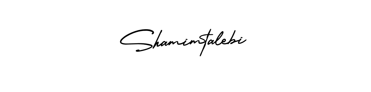 Create a beautiful signature design for name Shamimtalebi. With this signature (AmerikaSignatureDemo-Regular) fonts, you can make a handwritten signature for free. Shamimtalebi signature style 3 images and pictures png