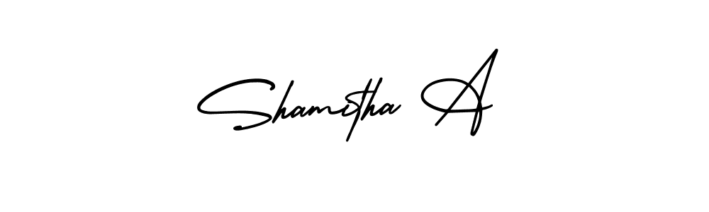 You can use this online signature creator to create a handwritten signature for the name Shamitha A. This is the best online autograph maker. Shamitha A signature style 3 images and pictures png