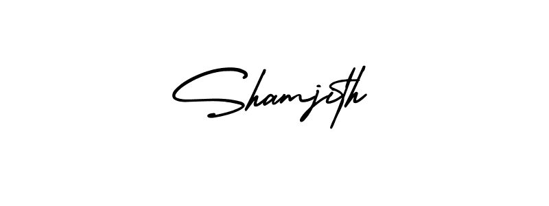 Create a beautiful signature design for name Shamjith. With this signature (AmerikaSignatureDemo-Regular) fonts, you can make a handwritten signature for free. Shamjith signature style 3 images and pictures png