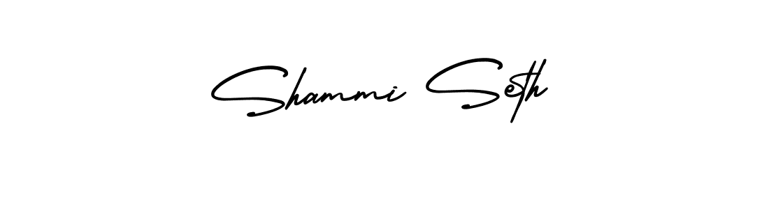 How to make Shammi Seth signature? AmerikaSignatureDemo-Regular is a professional autograph style. Create handwritten signature for Shammi Seth name. Shammi Seth signature style 3 images and pictures png