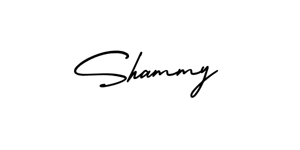 You should practise on your own different ways (AmerikaSignatureDemo-Regular) to write your name (Shammy) in signature. don't let someone else do it for you. Shammy signature style 3 images and pictures png