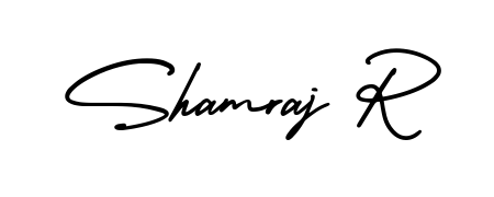 Make your name Shamraj R memorable on every contract using AmerikaSignatureDemo-Regular autograph style. Instant transparent background export available. Shamraj R signature style 3 images and pictures png