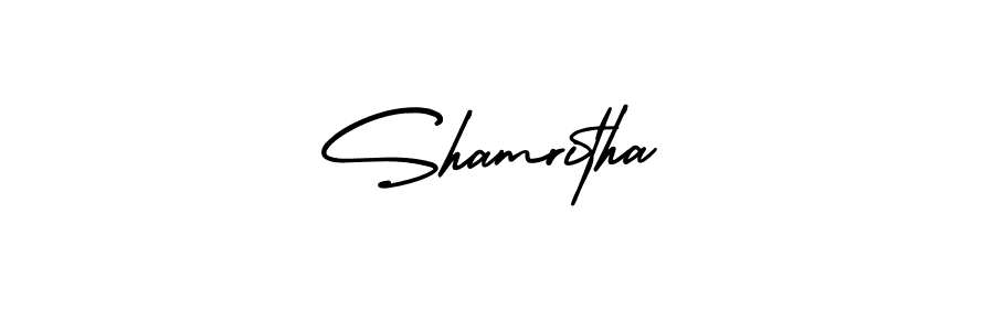 Create a beautiful signature design for name Shamritha. With this signature (AmerikaSignatureDemo-Regular) fonts, you can make a handwritten signature for free. Shamritha signature style 3 images and pictures png