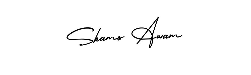 Make a beautiful signature design for name Shams Awam. Use this online signature maker to create a handwritten signature for free. Shams Awam signature style 3 images and pictures png