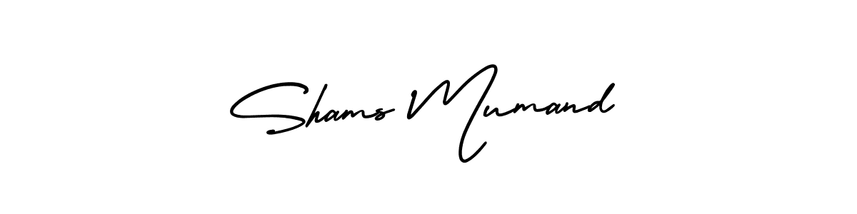 Create a beautiful signature design for name Shams Mumand. With this signature (AmerikaSignatureDemo-Regular) fonts, you can make a handwritten signature for free. Shams Mumand signature style 3 images and pictures png