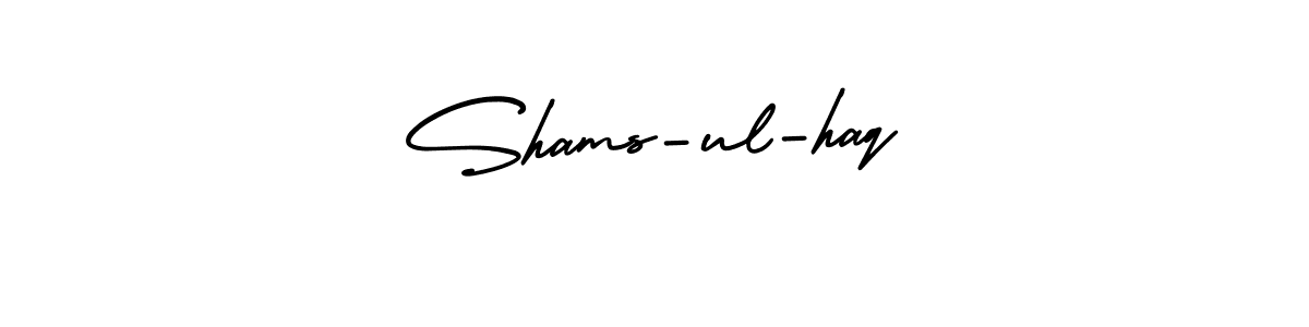 It looks lik you need a new signature style for name Shams-ul-haq. Design unique handwritten (AmerikaSignatureDemo-Regular) signature with our free signature maker in just a few clicks. Shams-ul-haq signature style 3 images and pictures png