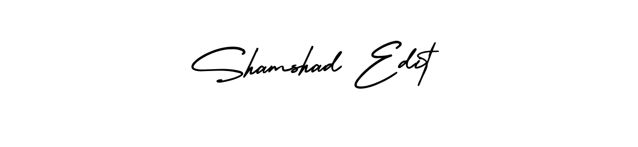 This is the best signature style for the Shamshad Edit name. Also you like these signature font (AmerikaSignatureDemo-Regular). Mix name signature. Shamshad Edit signature style 3 images and pictures png