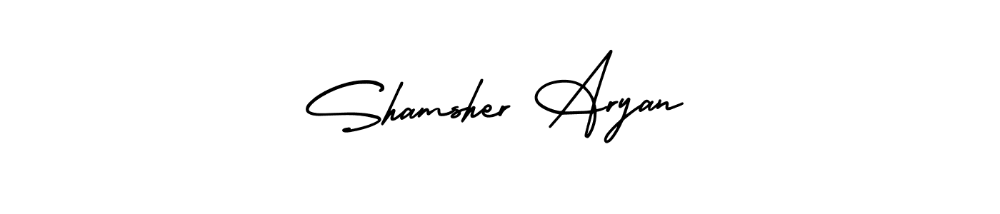 How to Draw Shamsher Aryan signature style? AmerikaSignatureDemo-Regular is a latest design signature styles for name Shamsher Aryan. Shamsher Aryan signature style 3 images and pictures png