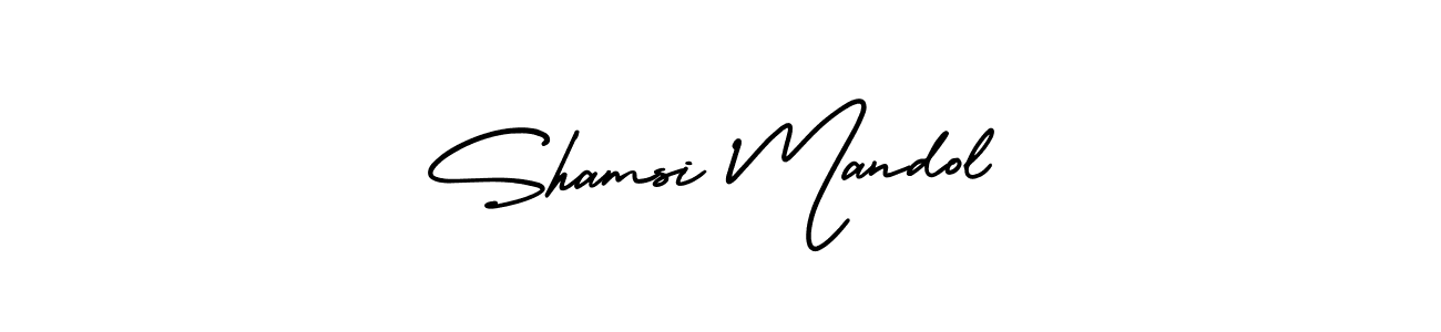 Design your own signature with our free online signature maker. With this signature software, you can create a handwritten (AmerikaSignatureDemo-Regular) signature for name Shamsi Mandol. Shamsi Mandol signature style 3 images and pictures png