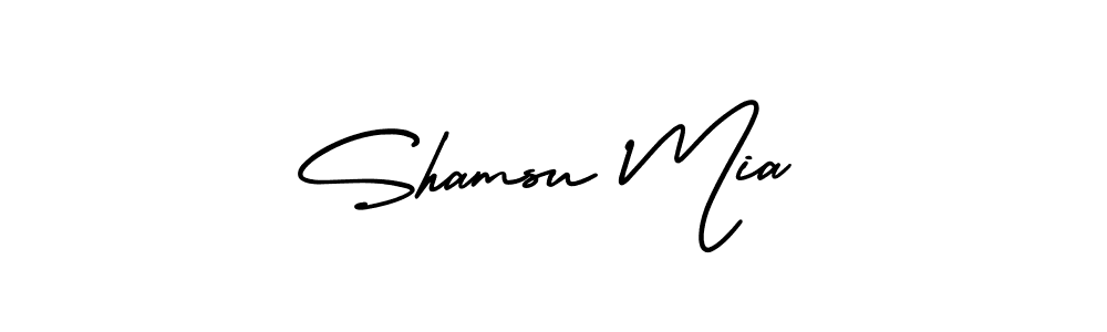 It looks lik you need a new signature style for name Shamsu Mia. Design unique handwritten (AmerikaSignatureDemo-Regular) signature with our free signature maker in just a few clicks. Shamsu Mia signature style 3 images and pictures png