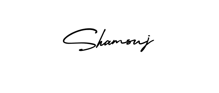Create a beautiful signature design for name Shamsuj. With this signature (AmerikaSignatureDemo-Regular) fonts, you can make a handwritten signature for free. Shamsuj signature style 3 images and pictures png