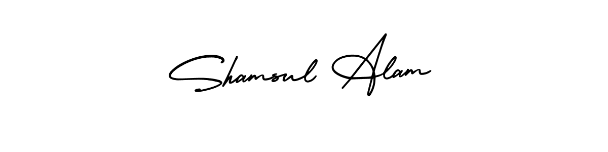 Make a beautiful signature design for name Shamsul Alam. With this signature (AmerikaSignatureDemo-Regular) style, you can create a handwritten signature for free. Shamsul Alam signature style 3 images and pictures png
