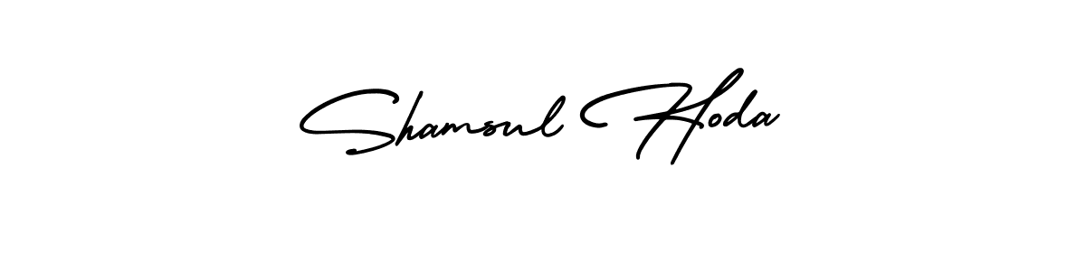 Make a beautiful signature design for name Shamsul Hoda. With this signature (AmerikaSignatureDemo-Regular) style, you can create a handwritten signature for free. Shamsul Hoda signature style 3 images and pictures png