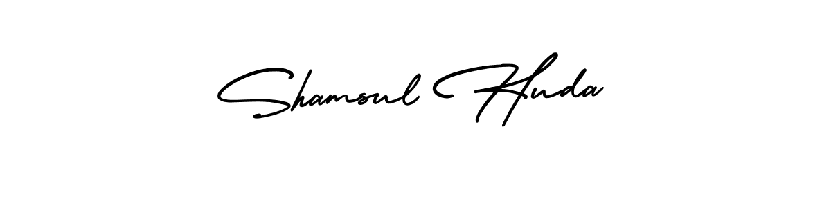 How to make Shamsul Huda signature? AmerikaSignatureDemo-Regular is a professional autograph style. Create handwritten signature for Shamsul Huda name. Shamsul Huda signature style 3 images and pictures png