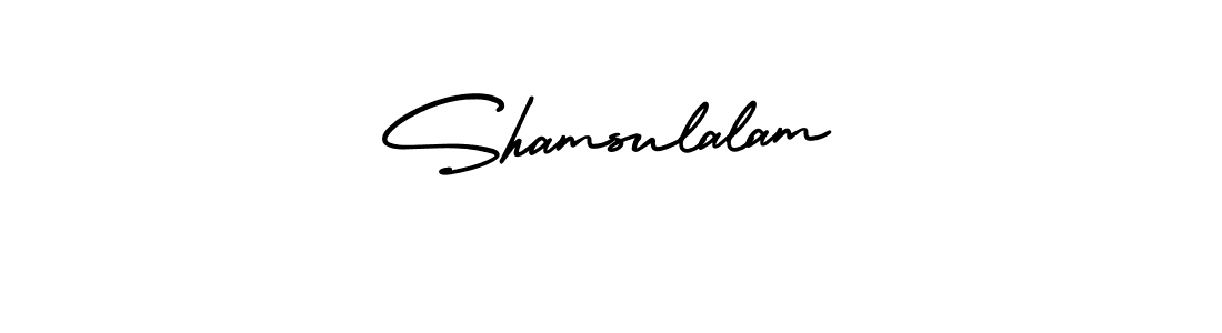 Design your own signature with our free online signature maker. With this signature software, you can create a handwritten (AmerikaSignatureDemo-Regular) signature for name Shamsulalam. Shamsulalam signature style 3 images and pictures png