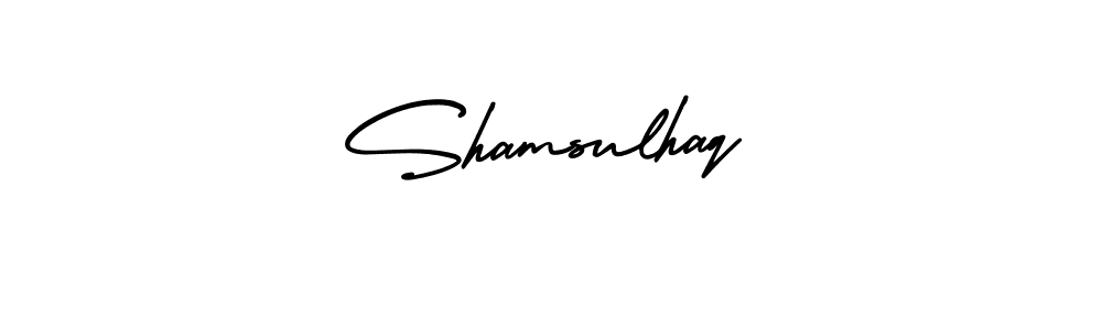 Design your own signature with our free online signature maker. With this signature software, you can create a handwritten (AmerikaSignatureDemo-Regular) signature for name Shamsulhaq. Shamsulhaq signature style 3 images and pictures png