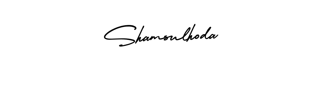 AmerikaSignatureDemo-Regular is a professional signature style that is perfect for those who want to add a touch of class to their signature. It is also a great choice for those who want to make their signature more unique. Get Shamsulhoda name to fancy signature for free. Shamsulhoda signature style 3 images and pictures png
