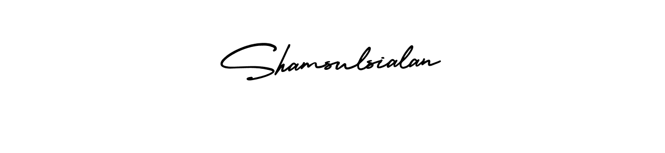 Create a beautiful signature design for name Shamsulsialan. With this signature (AmerikaSignatureDemo-Regular) fonts, you can make a handwritten signature for free. Shamsulsialan signature style 3 images and pictures png