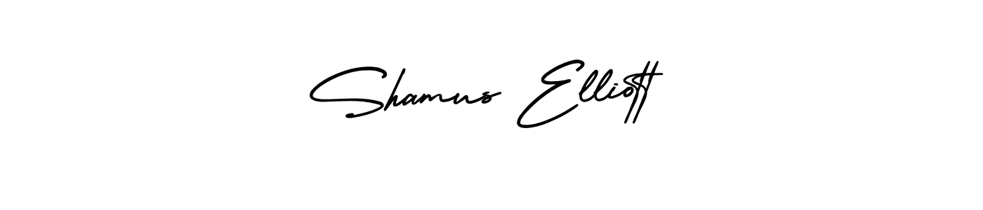 The best way (AmerikaSignatureDemo-Regular) to make a short signature is to pick only two or three words in your name. The name Shamus Elliott include a total of six letters. For converting this name. Shamus Elliott signature style 3 images and pictures png