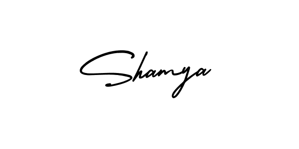 Create a beautiful signature design for name Shamya. With this signature (AmerikaSignatureDemo-Regular) fonts, you can make a handwritten signature for free. Shamya signature style 3 images and pictures png