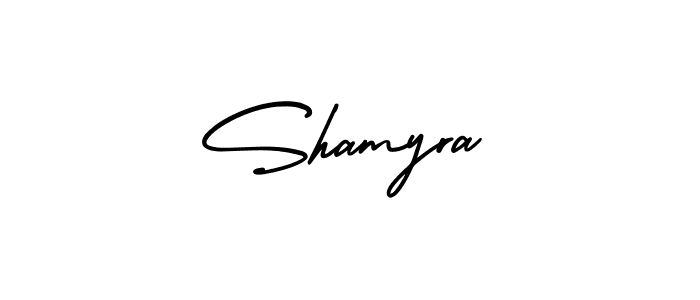 It looks lik you need a new signature style for name Shamyra. Design unique handwritten (AmerikaSignatureDemo-Regular) signature with our free signature maker in just a few clicks. Shamyra signature style 3 images and pictures png