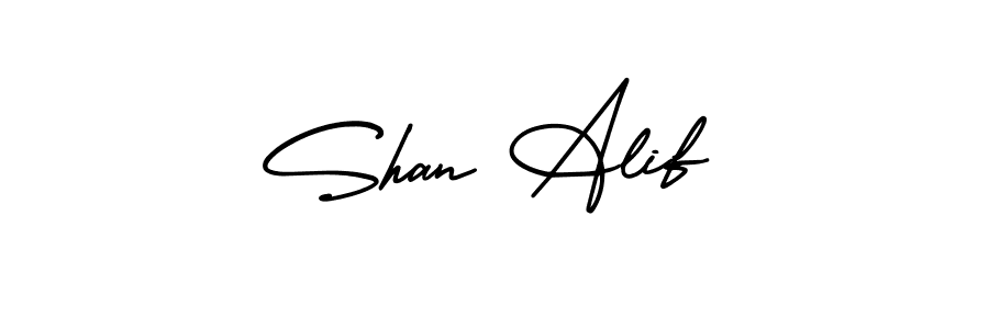 Design your own signature with our free online signature maker. With this signature software, you can create a handwritten (AmerikaSignatureDemo-Regular) signature for name Shan Alif. Shan Alif signature style 3 images and pictures png