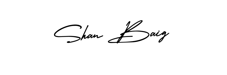 Design your own signature with our free online signature maker. With this signature software, you can create a handwritten (AmerikaSignatureDemo-Regular) signature for name Shan Baig. Shan Baig signature style 3 images and pictures png