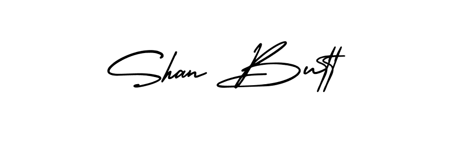How to make Shan Butt name signature. Use AmerikaSignatureDemo-Regular style for creating short signs online. This is the latest handwritten sign. Shan Butt signature style 3 images and pictures png