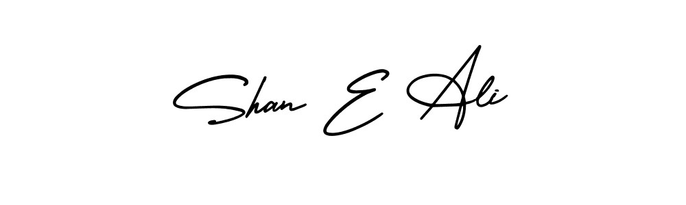 Shan E Ali stylish signature style. Best Handwritten Sign (AmerikaSignatureDemo-Regular) for my name. Handwritten Signature Collection Ideas for my name Shan E Ali. Shan E Ali signature style 3 images and pictures png