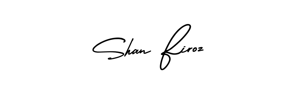 How to make Shan Firoz name signature. Use AmerikaSignatureDemo-Regular style for creating short signs online. This is the latest handwritten sign. Shan Firoz signature style 3 images and pictures png