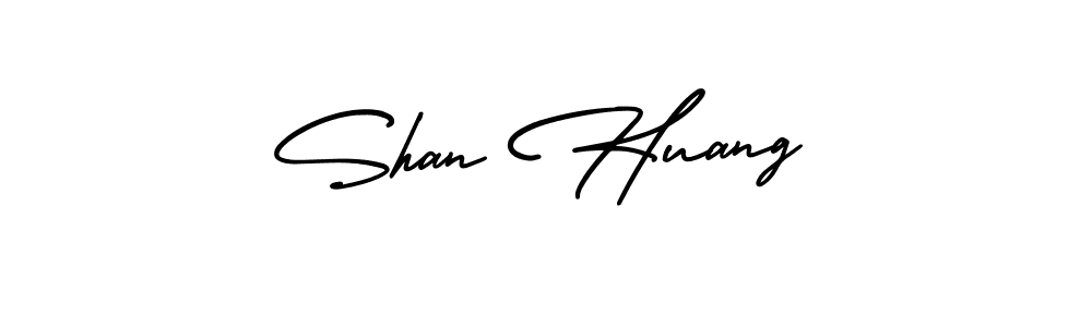 Make a beautiful signature design for name Shan Huang. With this signature (AmerikaSignatureDemo-Regular) style, you can create a handwritten signature for free. Shan Huang signature style 3 images and pictures png