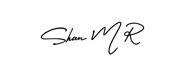 Make a beautiful signature design for name Shan M R. With this signature (AmerikaSignatureDemo-Regular) style, you can create a handwritten signature for free. Shan M R signature style 3 images and pictures png