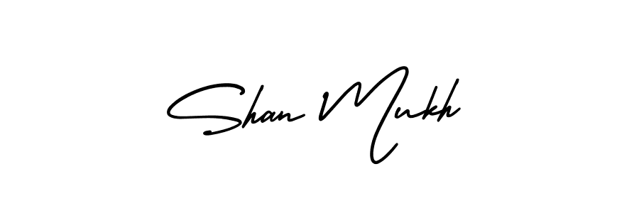 Use a signature maker to create a handwritten signature online. With this signature software, you can design (AmerikaSignatureDemo-Regular) your own signature for name Shan Mukh. Shan Mukh signature style 3 images and pictures png