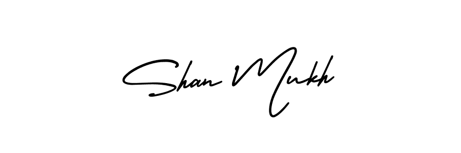 How to make Shan Mukh signature? AmerikaSignatureDemo-Regular is a professional autograph style. Create handwritten signature for Shan Mukh name. Shan Mukh signature style 3 images and pictures png