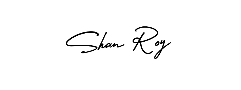 It looks lik you need a new signature style for name Shan Roy. Design unique handwritten (AmerikaSignatureDemo-Regular) signature with our free signature maker in just a few clicks. Shan Roy signature style 3 images and pictures png