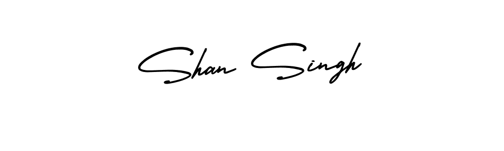 The best way (AmerikaSignatureDemo-Regular) to make a short signature is to pick only two or three words in your name. The name Shan Singh include a total of six letters. For converting this name. Shan Singh signature style 3 images and pictures png