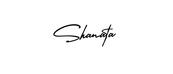 Shanata stylish signature style. Best Handwritten Sign (AmerikaSignatureDemo-Regular) for my name. Handwritten Signature Collection Ideas for my name Shanata. Shanata signature style 3 images and pictures png