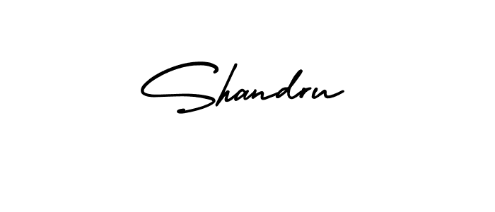 It looks lik you need a new signature style for name Shandru. Design unique handwritten (AmerikaSignatureDemo-Regular) signature with our free signature maker in just a few clicks. Shandru signature style 3 images and pictures png