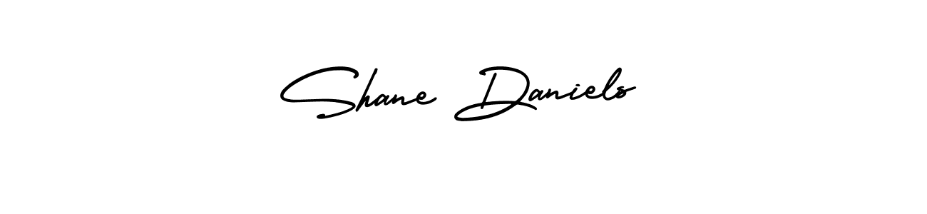 You should practise on your own different ways (AmerikaSignatureDemo-Regular) to write your name (Shane Daniels) in signature. don't let someone else do it for you. Shane Daniels signature style 3 images and pictures png