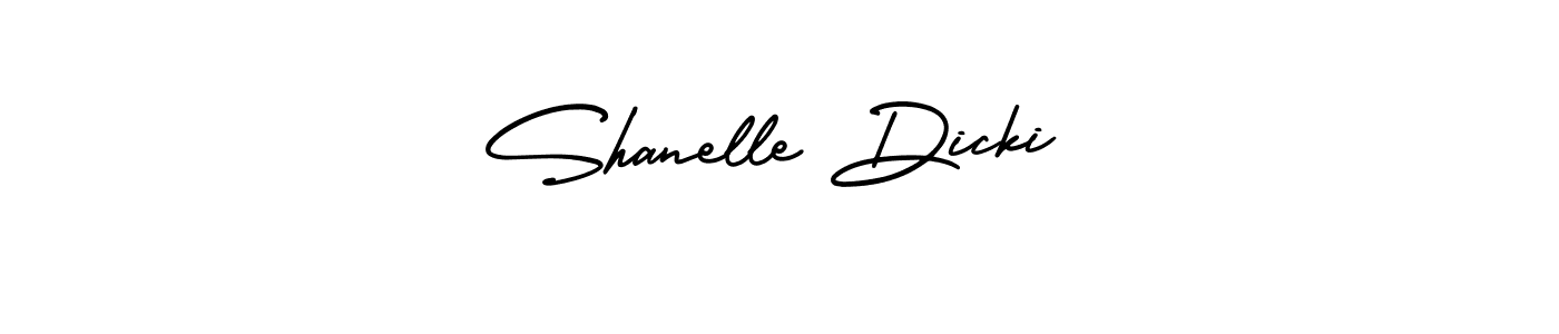 This is the best signature style for the Shanelle Dicki name. Also you like these signature font (AmerikaSignatureDemo-Regular). Mix name signature. Shanelle Dicki signature style 3 images and pictures png